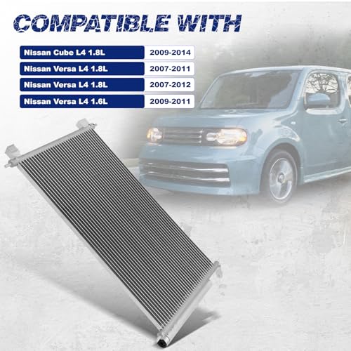 Image of Air Conditioning A /C Condenser Compatible with Nissan Cube Versa # 3594, CN3594PFC, 92110AX800
