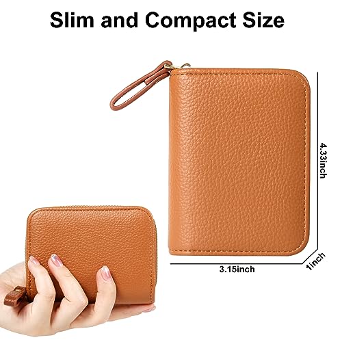Image of Credit Card Wallet, RFID Card Case Wallet, Zipper Card Cases Holder for Men Women, RFID Blocking, KeyChain Wallet, Compact Size Card Organizer Case for Women
