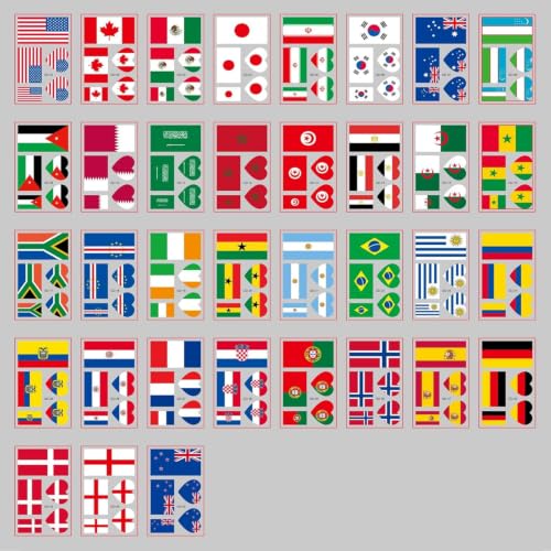 World Flag Temporary Tattoos World Flag Fake Tattoos