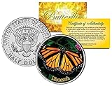 Monarch Butterfly Genuine U.S. JFK Kennedy Half Dollar Coin