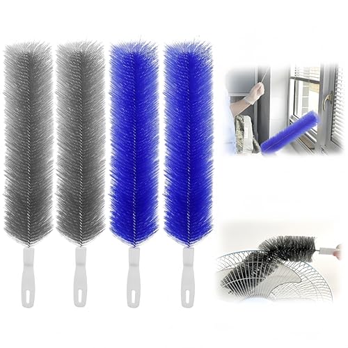 Bendable Microfiber Head 2026 Fan Cleaner Brush Reusable Dust Remover Washable ldeal for Electric Fans Air Conditioning Home Car Vents Curtain (Mixed 4 pcs)
