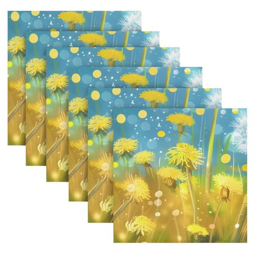 Servilletas de tela con diseño floral pack 6 miniatura 2