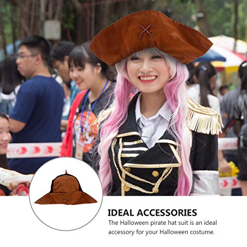 BESTOYARD Chapéu pirata de Halloween Capitão Fantasia Capuz Chapéu de Halloween Acessórios para Cosp