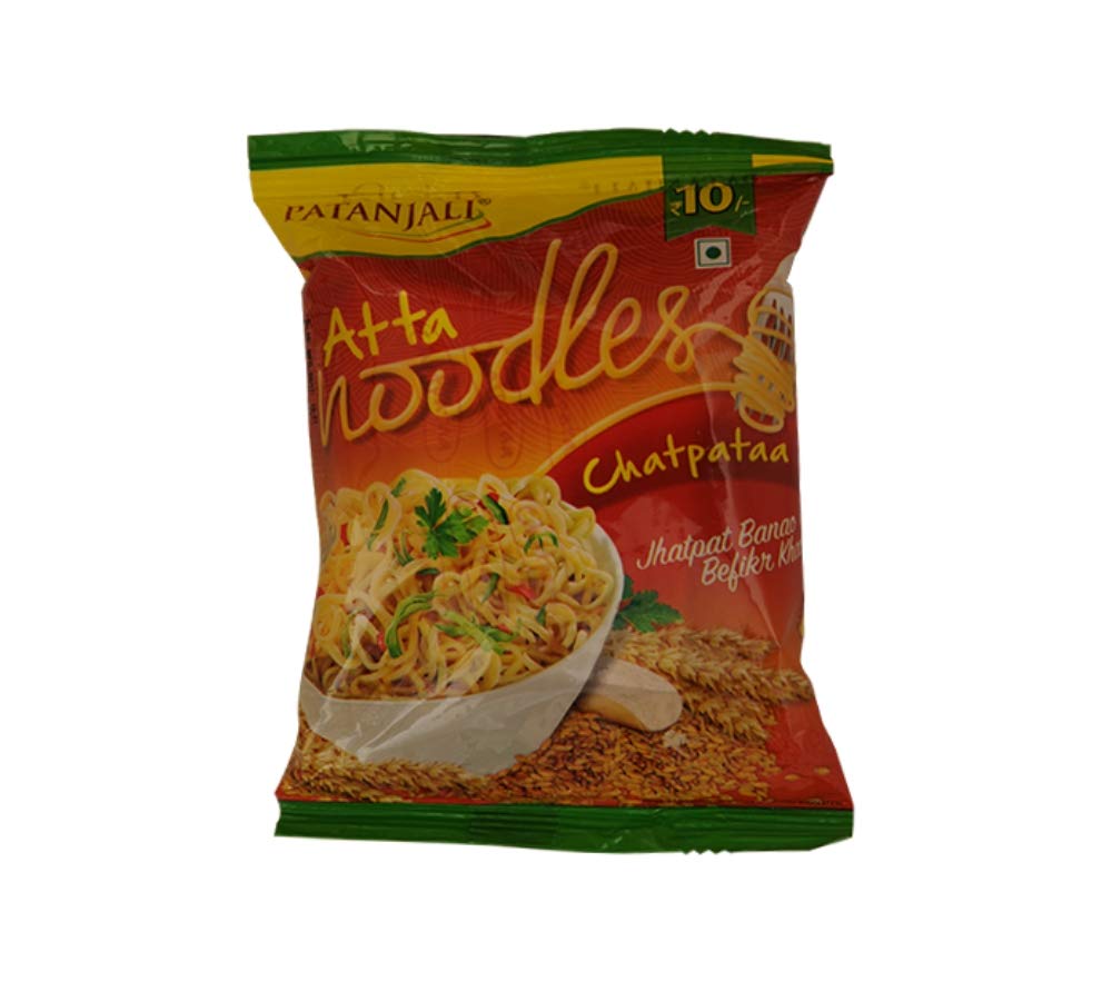 Patanjali Baba Ramdev ATTA NOODLES CHATPATA(Pack Of 5) Delicious, Tasty and Healthy noodles,60gm