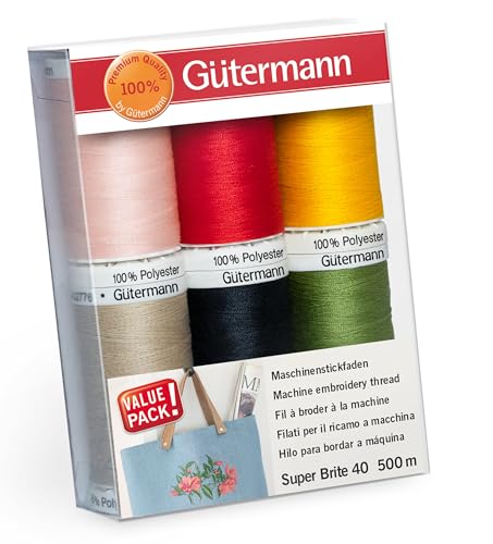 Fils à broder machine Gütermann Super Brite 40 pour la broderie décorative de précision - 2