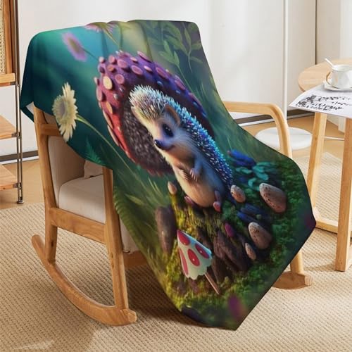 Manta de erizo de franela polar suave 150x200 cm para sofá 8
