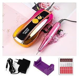 Nail Grinding Machine Electric Nail Drill for Acrylic Nails, Professional 35000RPM Rechargeable Nail Drill Machine for Acrylic Gel Polishing Remove for DIY Home or Salon Mani-Pedis