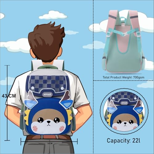 Image of Tinytot 22 Litre 17-Inch Waterproof Large School Bag for Boys & Girls, Kids School Bag, School Backpack for Girls and Boys, for Kids, Ideal for Children
