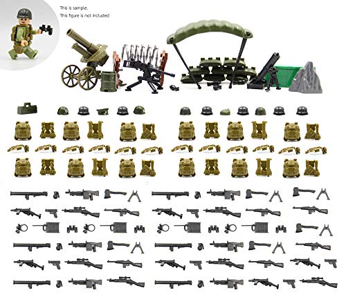 Conjunto de armas militares de los Estados Unidos de América en la guerra mundial Compatible con Lego.