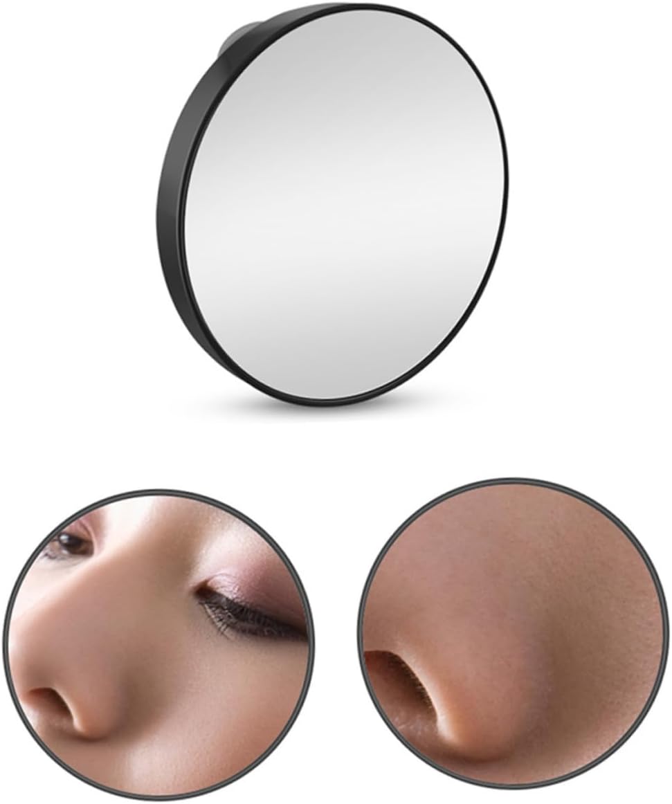 Alipis 2Pcs 10X Magnifying Round Makeup Mirror with Suction Cups image 2