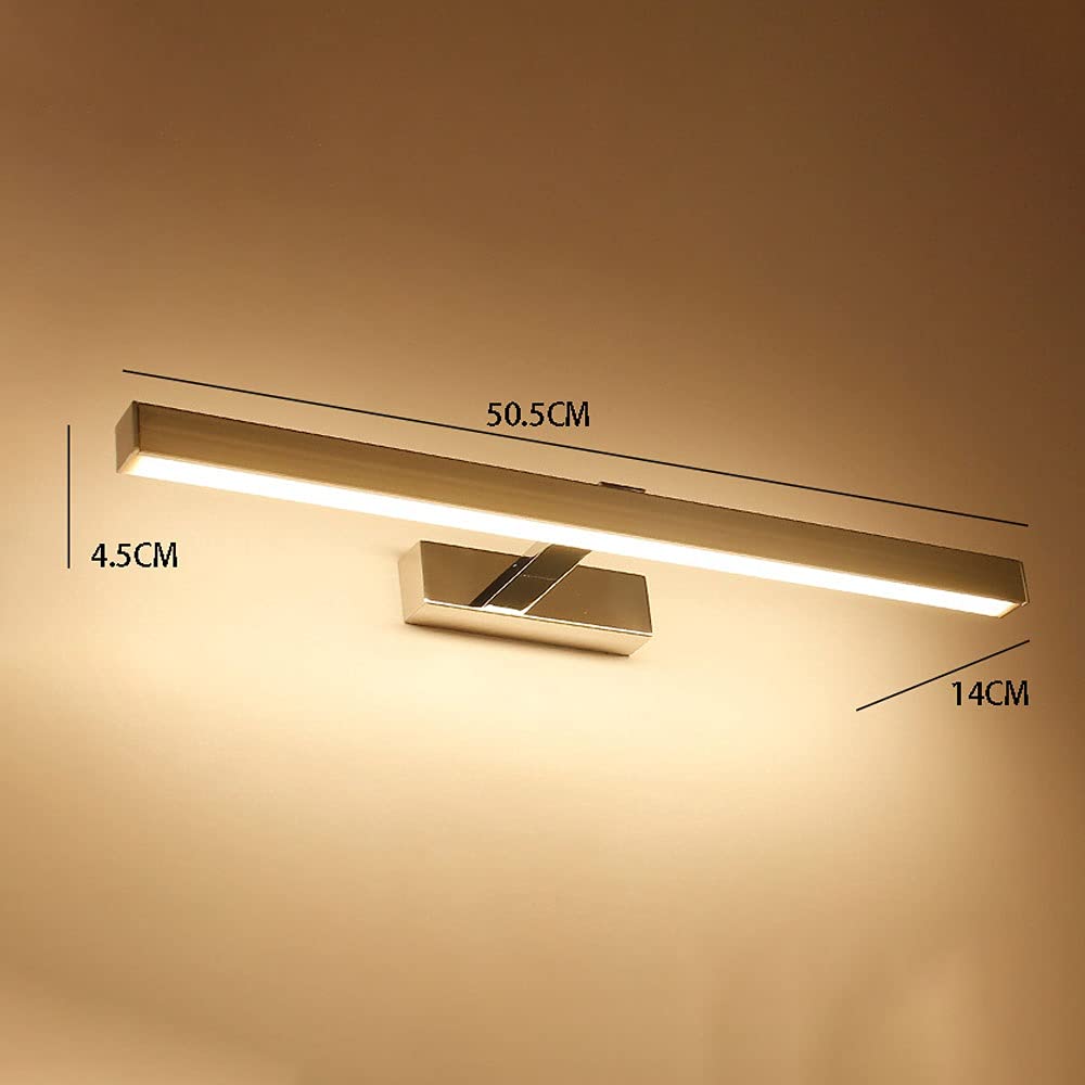 Luce da Trucco a Led, Lampada Frontale per Specchio Del Bagno, Illuminazione da Parete per Trucco con Paralume in Acrilico, Luci Frontali per Specchi Cromati, Luci per Armadi/3000K