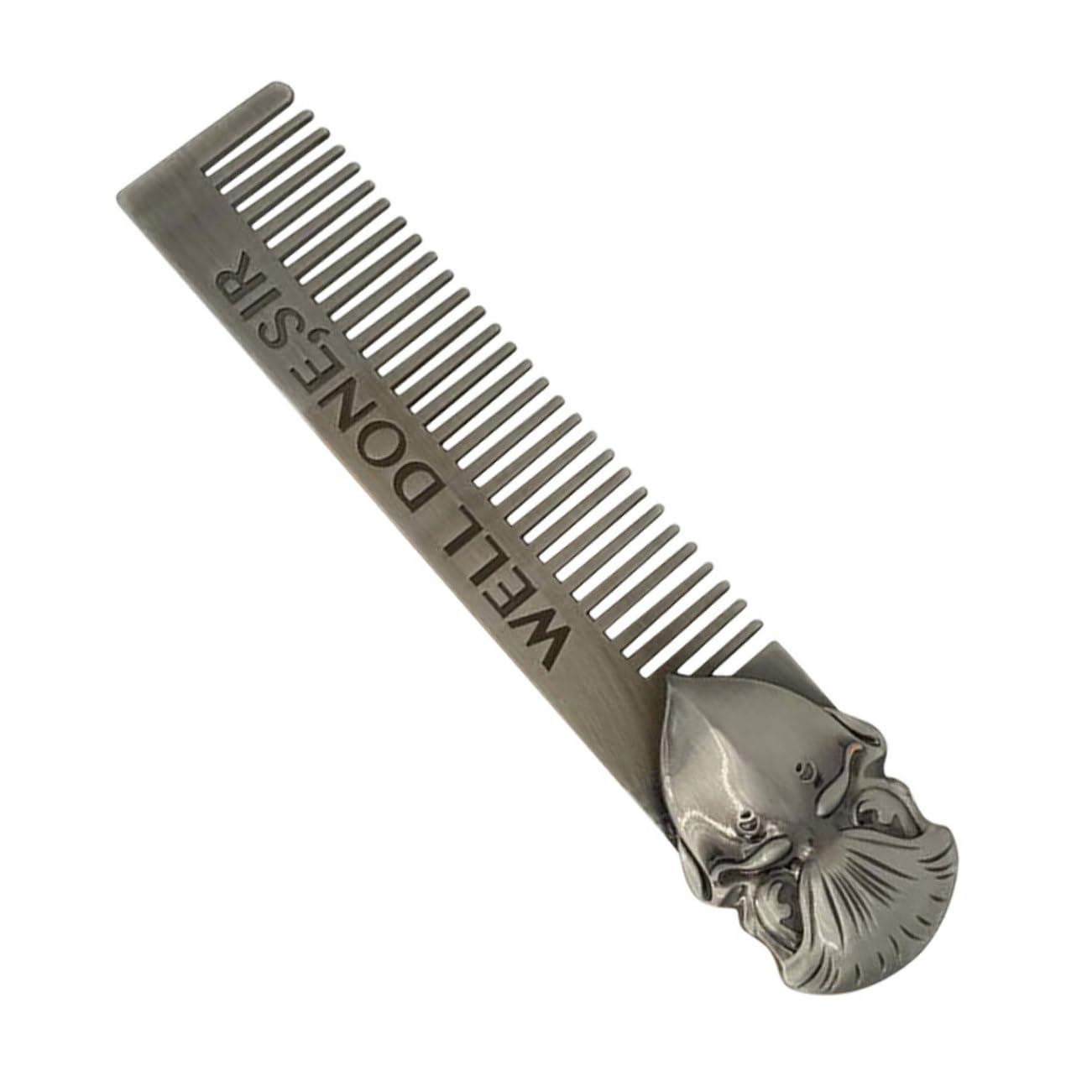 Didiseaon 3 Piezas peine para barba cuidado personal hair care haircare herramienta peine de pelo de metal s anticaspa modelado modelo pequeño fino hombre Acero inoxidable