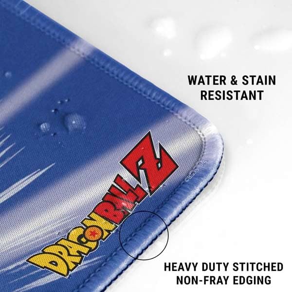Skinit Large Gaming Mouse Pad - Officially Licensed Dragon Ball Z Goku Blast Design with Stitched Edges, Waterproof, Non-Slip Rubber Base, Desk Mat for Keyboard & Mouse, 31.5" x 11.8" inches