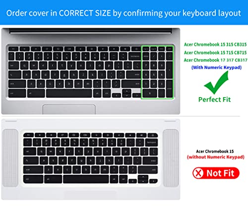 Protector de teclado para Acer Chromebook 15.6" Gradual Pink miniatura 2