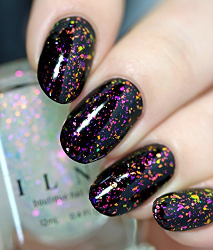 Image of ILNP Lovebird - Red, Orange, Gold, Green Color Shifting Iridescent Flakie Topper Nail Polish