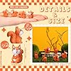 Suzile 50 Pcs Mini Resin Squirrel Miniature Squirrel Figures Tiny Resin Squirrel Mini Forest Animal Figures Garden Accessories Cupcake Topper Decor for Outdoor Landscape Garden Lawn DIY Birthday Craft #1