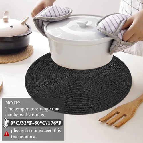 Pauwer Round Placemats and Coasters Set of 6 - Image 2