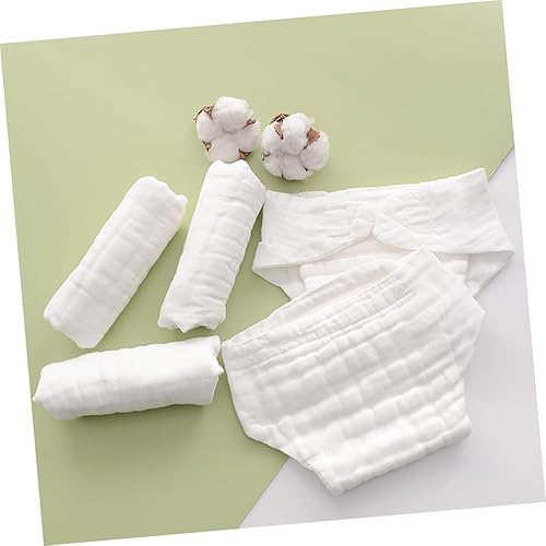 Miniatura 4 de NOLITOY 5 piezas de pañales de tela lavables y reutilizables para gasa de algodón suave y absorbente durante meses bajo la piel suave para uso