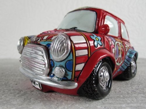 Spardose Oldtimer Rennwagen In Rot – Stabile Keramik-Spardose Mit Schloss & Personalisierbarem Namen