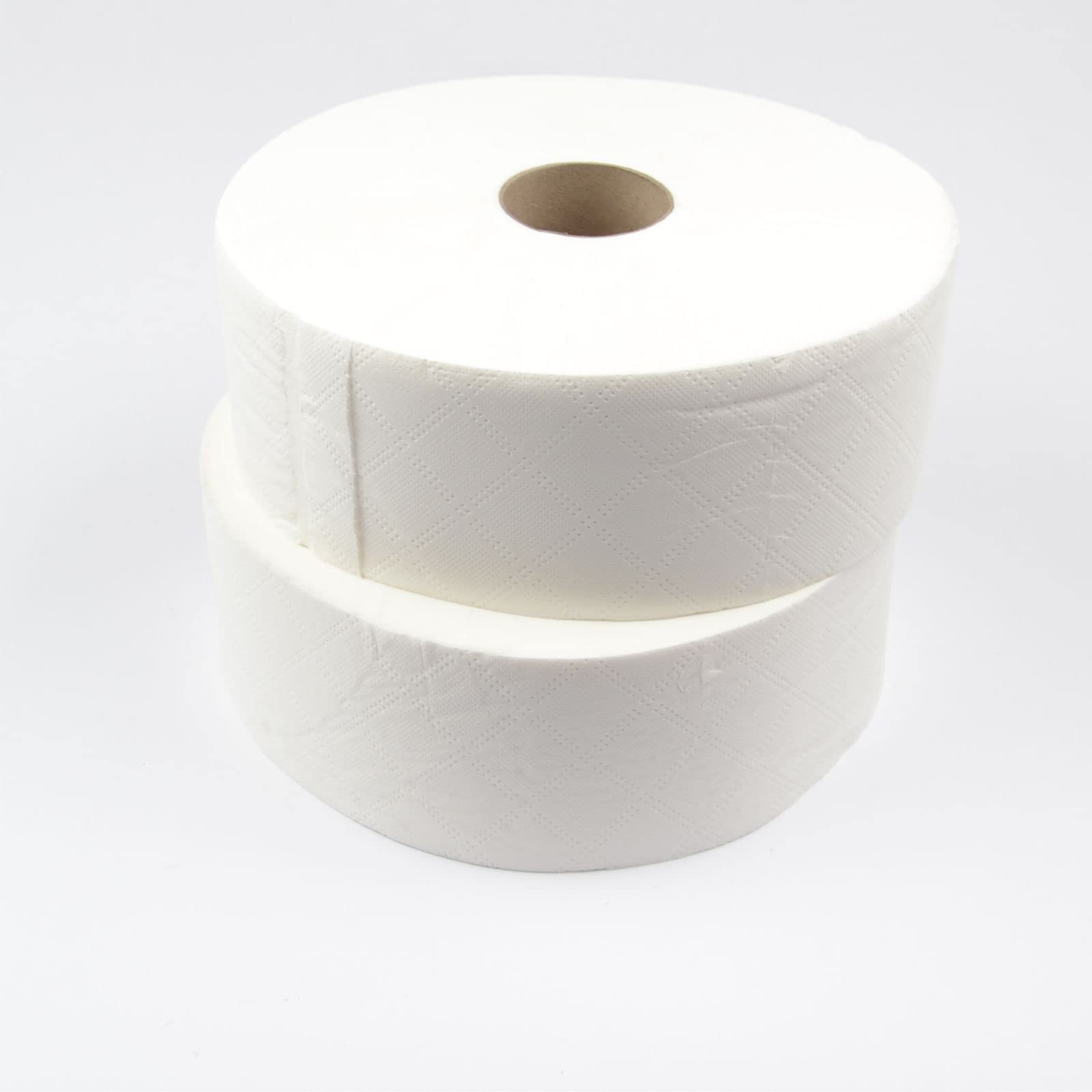 6 Rollen Toiletten - Jumborolle 2-lagig (Kern Ø 60 mm), hochweiß, geprägt, perforiert Toilettenpapier Jumbo Rolle Toilettenpapierrolle Klopapierrollen WC Papier Klopapier Toiletten-Jumborolle