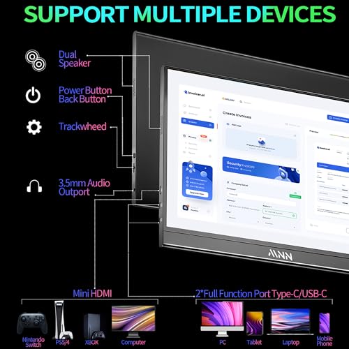 Mnn B0B9NNWXVP Portable Monitor 15.6Inch Fhd 1080P Usb C Hdmi Gaming Ultra-Slim Ips Display W/Smart Cover & Speakers,Hdr Plug&Play thumb #3