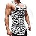EVERWORTH Men Muscle Fitness Gym Stringer Tank Tops Bodybuilding Workout Sleeveless Shirts (Camo Grey, US M : (Chest 36