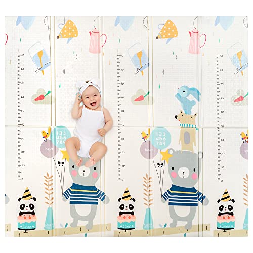 Alfombras Infantiles Alfombra Infantil de Juegos 180x200x1,5cm - Alfombra Bebe XXL Reversible - Lado Niños y Lado Adultos - Parque Infantil Bebe...