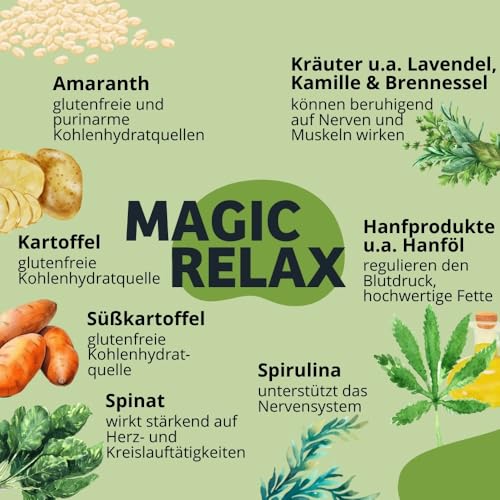 BugBell Softer Hundeleckerli zur Entspannung 60g, bei Angst & Stress, Hypoallergen & Pflanzlich, mit Hanf, Spinat, Fenchel, Kamille