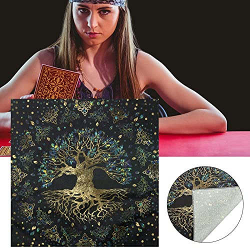 Mantel de Tarot para Tarot – Alfombra de Tarot de árbol de la vida, Papel de Tarot, astrología, tarj