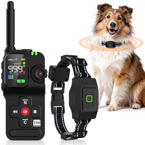 KITPLUS GPS Wireless Dog Fence - Dog Training Collar with Remote Electric Fence Outdoor for 25-999...