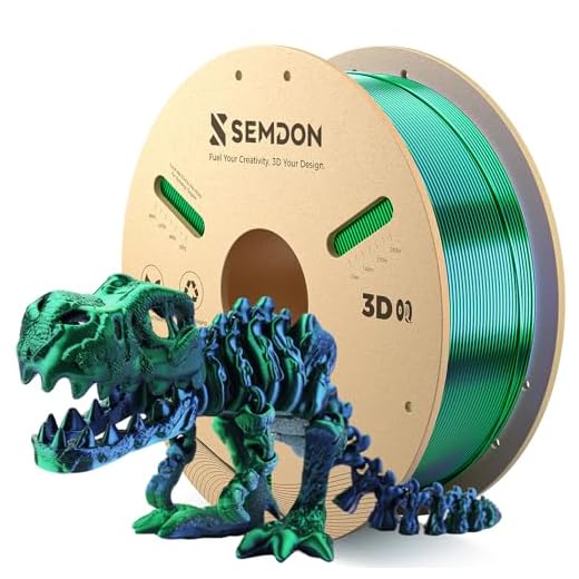 ⚡ SEMDON Dual-Color Silk PLA Filament 1.75mm, Deep Sea Blue-Emerald Green Gradient PLA, ±0.02mm Accuracy, Metallic PLA 3D Printing Filament for Christmas Decor,Cosplay,DIY,1KG(2.2lbs) Spool