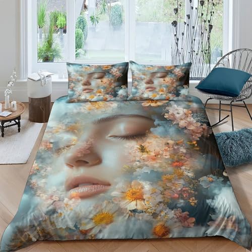 Linge de lit microfibre teckel 3 pièces effet 3D housse de couette 135x200 - 2