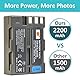 DSTE EN-EL3E ENEL3E (2200 mAh/7,4 V) Li-Ion Akku kompatibel mit Nikon D30 D50 D70 D70S D80 D90 D100 D200 D300 D300S D700