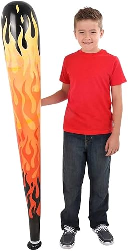 Miniatura 4 de Bate de béisbol inflable de llama jumbo de 54 pulgadas (paquete de paquete). Juguete inflado perfecto para fiesta, parque infantil, divertido deporte