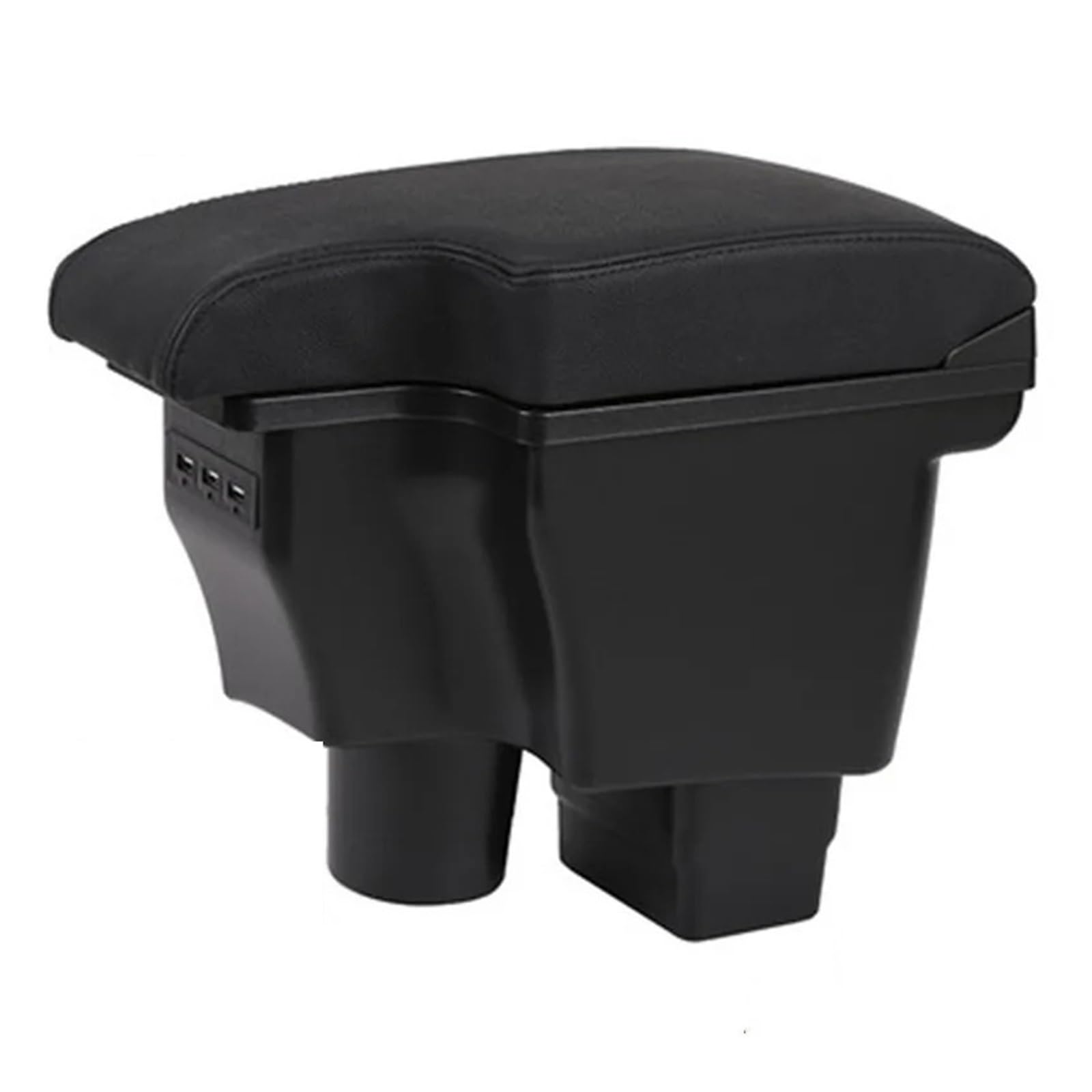 Umdjju A1 Black Leather For Mazda For Cx-3 For 2 For Skyactiv Car Armrest Box Storage Charging With Usb Dedicated Retrofit Interior Accessories Car Centre Console Armrest Box(A1 Black Leather)