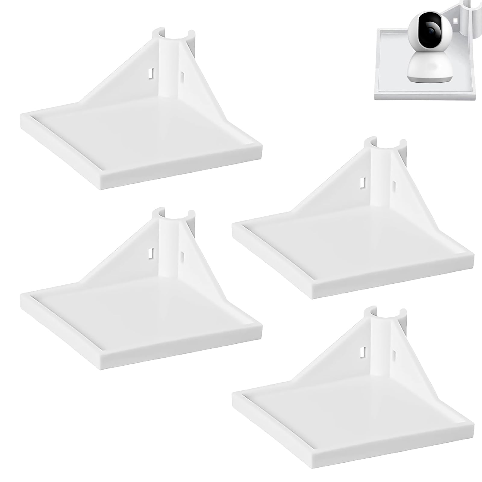 Accesorios para Tienda de Cultivo, 4 Pieza Estantes de Esquina para Tienda de Crecimiento, 8,9 x 8,9cm Accesorios Versátiles para Tienda de Cultivo, para Postes de Tienda de 16mm, Blanco(Reutilizable)