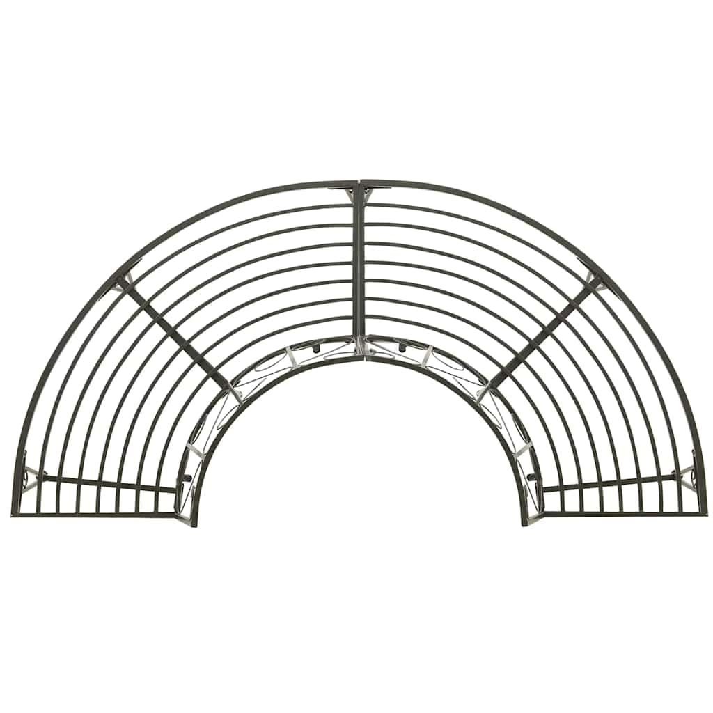 vidaXL Panchina Semicircolare per Albero 160 cm in Acciaio