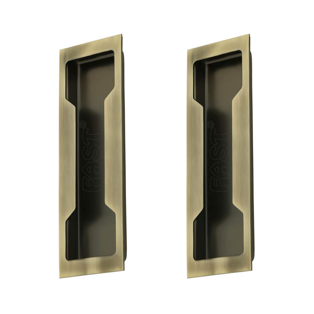 FAST CSH01 Steel Brass Antique Concealed Sliding Door Handle for Wardrobe & Cupboard Cabinet Doors Pull, Move The Door Aside and Dresser, Kitchen Drawers. (6 Inch)-image-40