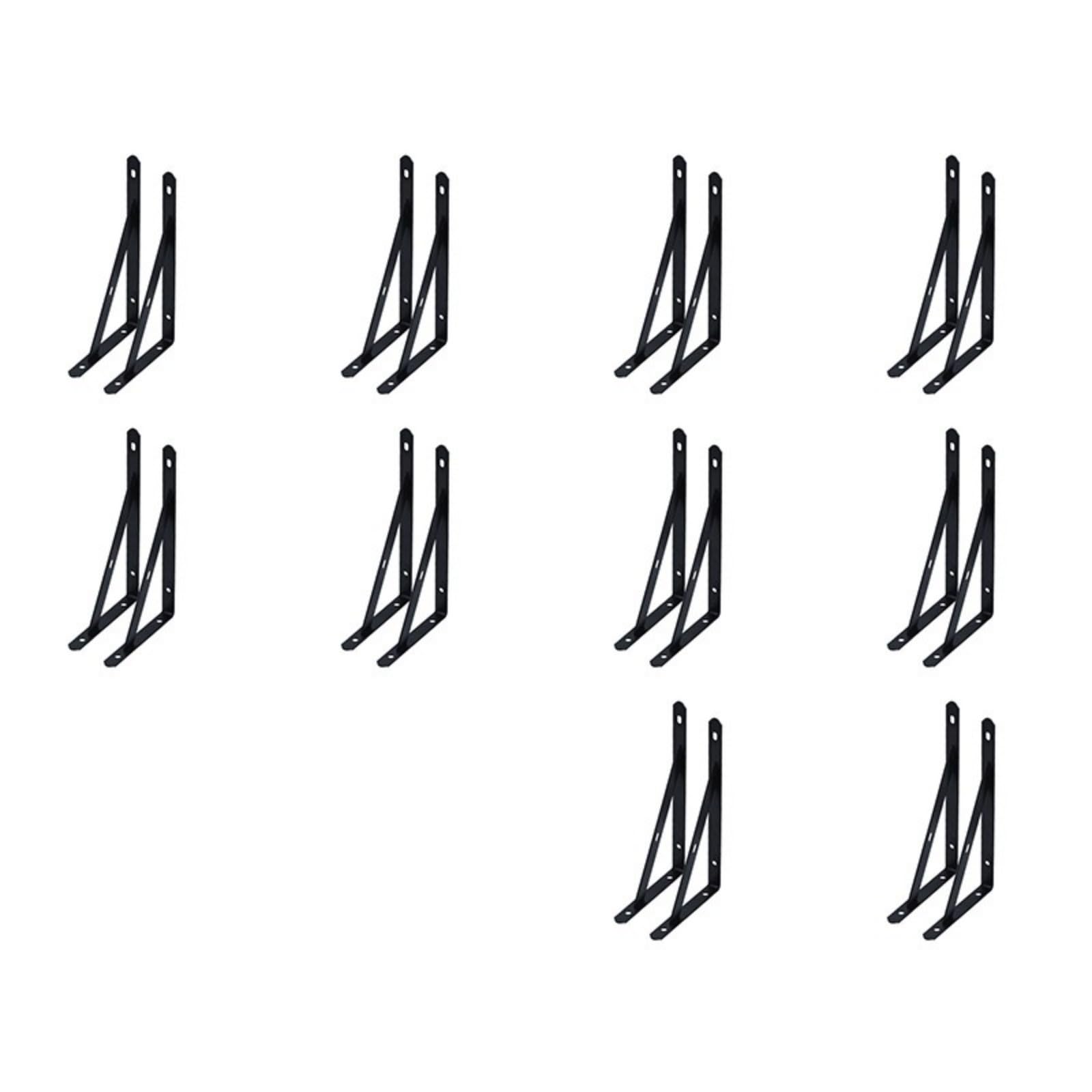 Dailibeer D 10 Pack L Shape Bracket Iron Triangle Shelf Hardware For Woo Boar An Furniture Connection Projects, Brace Shelves, Brace Mounting Brackets, Cabinet Boar Connecting Hardware, Garage Home
