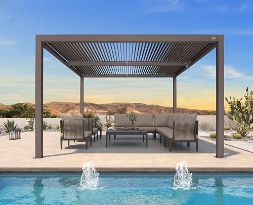 Purple Leaf 12x12 Pergola with Retractable Roof