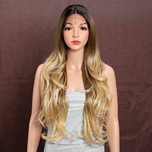 Style Icon Perruque lace front pour femme de 71,1 cm de long - Cheveux synthétiques ondulés - Résistants à la chaleur - Densité 130 % (GT4/27Q/86E) Cover