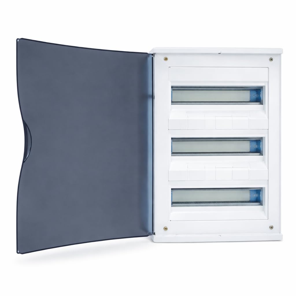 Cuadro de Distribución de Superficie 36 Módulos 3 Filas 310x110x460mm con Puerta Transparente IP40 400V ABS