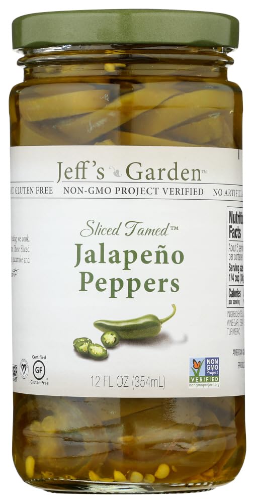 Amazon.com : Jeff's Naturals Sliced Tamed Jalapeno Peppers, 12