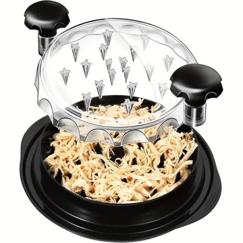 DEMPOWER Chicken Shredder, 25CM Visible Chicken Breast Shredder Tool with Twist Function, Large Meat Shredder Machine, Ergonomic Handle, Non-Slip, Heat Resistant, BPA-Free, Dishwasher Safe