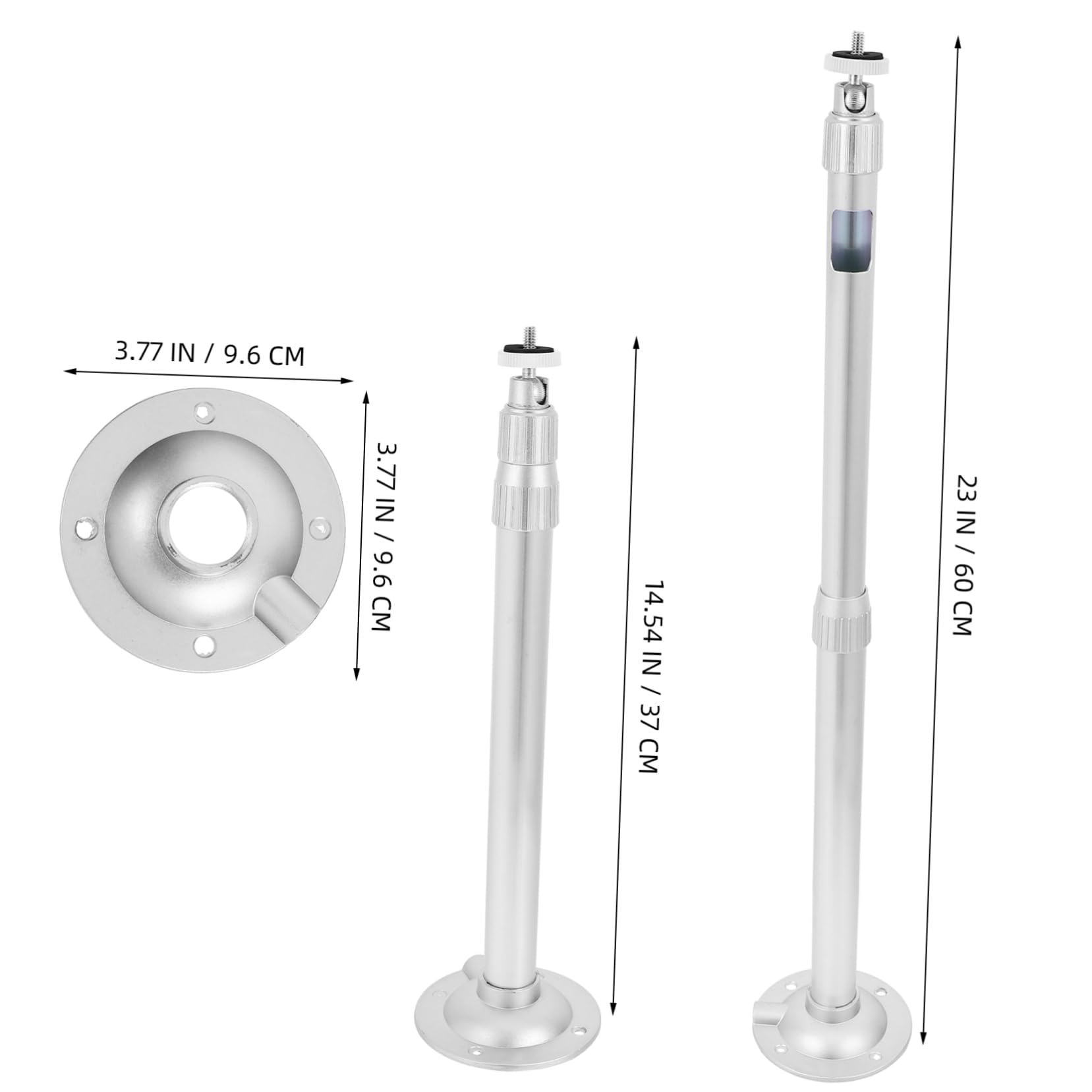 Housoutil Universal Camera Mount for Dome Cameras 28mm Pipe Diameter Extendable Aluminum Bracket Quick Installation