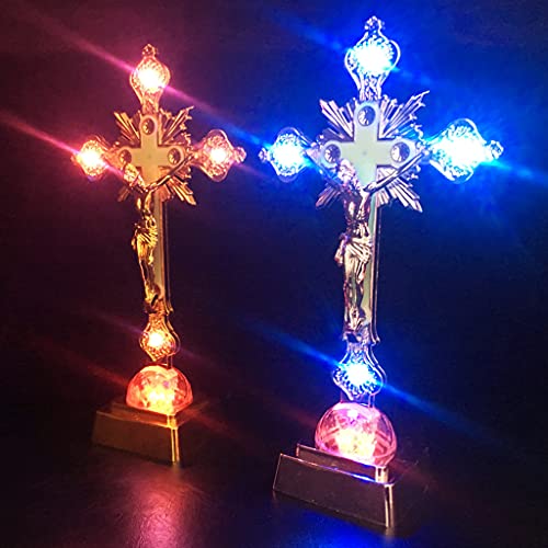 KOUJING Kerk Relikwieën Beeldjes Nachtlampje Kruisbeeld Jezus Christus Kruis Katholiek Antiek - Image 4