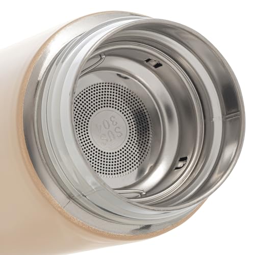 Garrafa Térmica de Aço Inox com Termômetro em LED Nude 500ml - Wolff