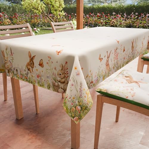 PETTI ARTIGIANI ITALIANI - Mantel de Pascua, Rectangular Antimanchas, Manteles de Mesa para 12 Personas, 240x140 cm, 100% Fabricado en Italia