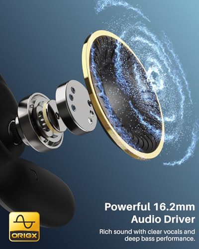Image of TOZO Real-Time AI Translation Earbuds, 80H Playtime Translator Ear Buds, Digital Display, AI Clear Calls, Comfortable Wear Open Ear Earbuds, AI Bluetooth Headphone for Travel Meeting Learning, Black