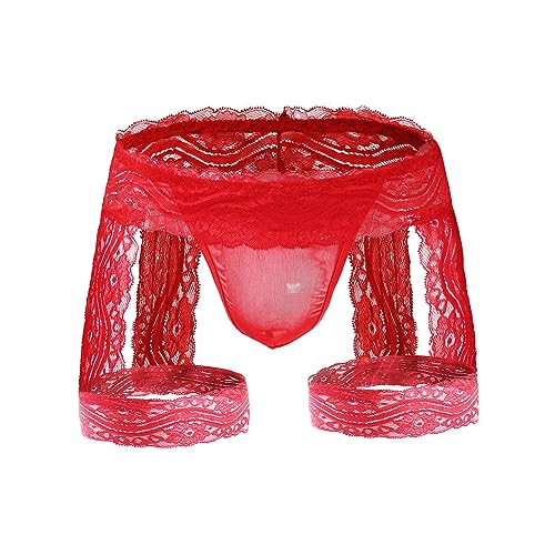 Calzoncillos de lencería sissy con bolsa ahuecada para noches especiales de talle bajo